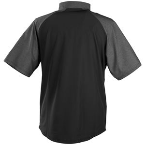 Veste de sport légère tissée à manches courtes et col montant pour homme, avec logo frontal, anti-bactérienne, idéale pour le sport - Product Image 2