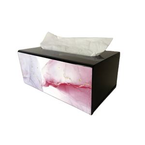 Lujosa caja de pañuelos de mármol Natural para restaurante, pañuelos rectangulares de color negro y rosa para Hotel, a la venta, nuevo diseño - Product Image 1