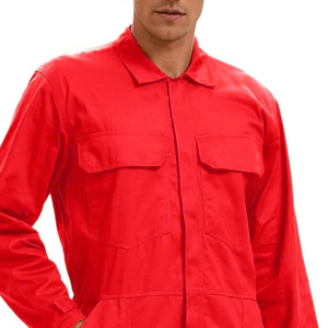Low Price Fire Retardant Safety Suit Coveralls Boiler Suit With Pocket <b>Plain</b> Feature OEM Custom Logo And Solid Color - Product Image 5