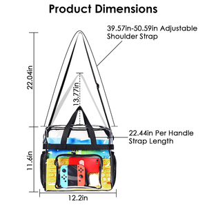 Bolso Transparente Aprobado para Estadios, Tipo Bandolera, con Capacidad de 11 Libras, Bolsa de Hombro Transparente con Cierre, Producto Promocional - Product Image 3