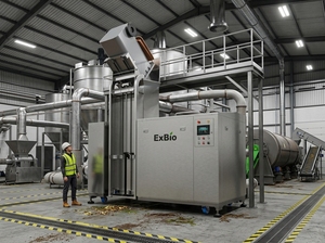 Exbio 1000kg/día Máquina de compostaje de residuos de alimentos respetuosa con el medio ambiente Máquina de compostaje de residuos de alimentos con un año de garantía - Product Image 4