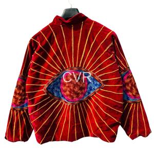 Manteau en velours brodé à la main de style bohème, col mandarin, manches longues, grande taille, vêtements d'extérieur décontractés pour femmes, motif géométrique d'hiver - Product Image 2