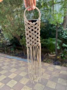 Sac à main en macramé fait main, poignée ronde, pochette pour téléphone portable, léger, élégant, pour les voyages et le quotidien, pour femmes - Product Image 1
