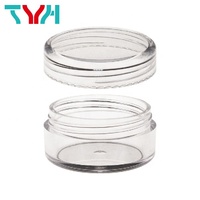 Pot en plastique transparent SAN de 5 ml, écologique, recyclable, pour poudre libre, lotion, soin de la peau, paillettes, mini pot d'échantillon