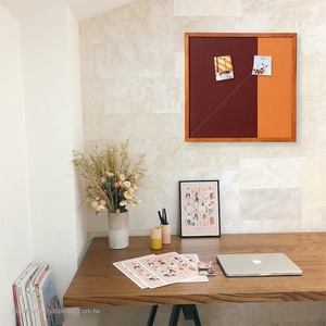 Tablero de Exhibición de Tela Bicolor con Marco de Madera para Notas, Fotos y Organización del Hogar - Product Image 6