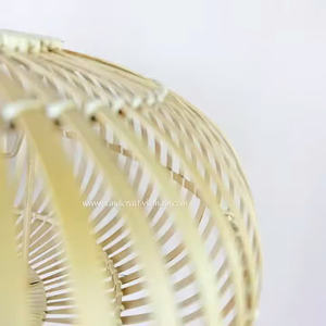 Luz de bambú hecha a mano moderna, luz eléctrica natural única de alta calidad, embalaje personalizable - Product Image 4