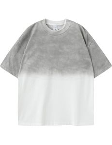 Camiseta de hombre oversize negra 100% algodón, manga corta, cuello redondo, ajuste holgado informal, tejido peinado, logo frontal, anti-bolitas, 220g - Product Image 4
