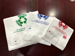 Bolsas de PP No Tejidas Reciclables, Reutilizables y Reductoras de Desperdicio, Impresas con Serigrafía, Termoselladas, para Compras, Ecológicas, Blancas, Rojas, Azules y Verdes - Product Image 5