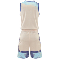 Setelan Seragam Basket Kustom untuk Dewasa Unisex Pakaian Olahraga 100% Poliester Cepat Kering Kualitas Premium