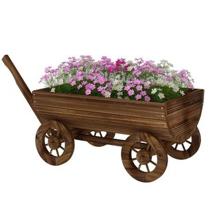 Mobile Garden Flowerpot <b>Box</b> Durable Wooden <b>Planters</b> for Indoor/Outdoor Use - Product Image 5
