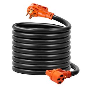 Cavo di Prolunga per Camper da 7,6 m, 50 Amp, Resistente, con Spina Femmina NEMA 14-50R e Spina Maschio NEMA 14-50P, Indicatore LED, per Sistemi Elettrici RV - Product Image 1