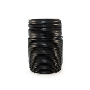 High Quality 2mm Round Black Leather Cords for Jewelry and Craft Work Factory Wholesale Rate - Product Image 2