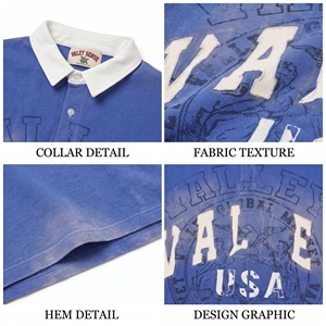Custom <b>Men's</b> <b>Green</b> Preppy <b>Polo</b> <b>Shirt</b> Short Sleeve Cotton Embroidered and Printed Logo Front American Flag Patch OEM/ODM - Product Image 5