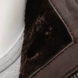 Veste en cuir pour homme, best-seller, mode streetwear hiver, imperméable, coupe-vent, respirante, unie, avec fermeture éclair, personnalisable - Product Image 5