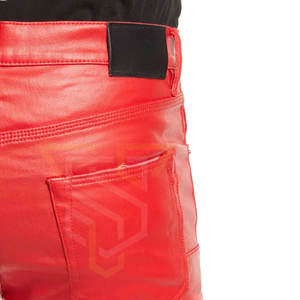 Pantalons en cuir légers pour hommes, best-sellers, vêtements décontractés de haute qualité, couleur unie, taille mi-haute, salopettes, designs personnalisés, logo - Product Image 3