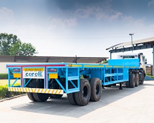 Factory Wholesale White 3 Axle Flatbed Semi <b>Trailer</b> With Gooseneck And Ramp Max Payload Over 3001 Kg Commercial Truck <b>Trailer</b> - Product Image 2