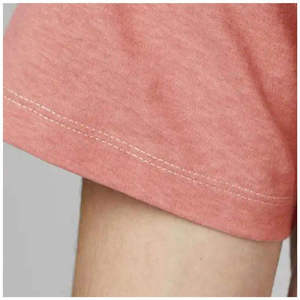 <b>Men's</b> Short Sleeve O-Neck Regular Fit Casual Streetwear Eco-Friendly Breathable Cotton Knitted White and <b>Pink</b> <b>T</b>-<b>Shirt</b> - Product Image 5