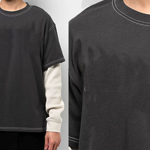 เสื้อเชิ้ตแขนยาวผู้ชายสไตล์สตรีทแวร์ คอกลม ทรงปกติ สีพื้น ขายดีรุ่นใหม่ปี 2026 สวมใส่สบาย ผลิตจากผ้าฝ้าย 100% ขายส่ง - Product Image 2