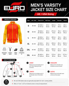 Men Compact Varsity <b>Jacket</b> Stylish Baseball Letterman Bomber Lightweight Breathable Comfortable <b>Canvas</b> Hooded Reversible - Product Image 6