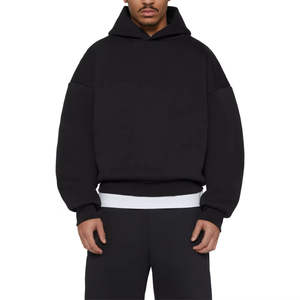 Ensemble de survêtement 2 pièces pour homme : sweat à capuche épais en coton et pantalon de survêtement ample, streetwear personnalisé par le fabricant, 500 g/m² - Product Image 1