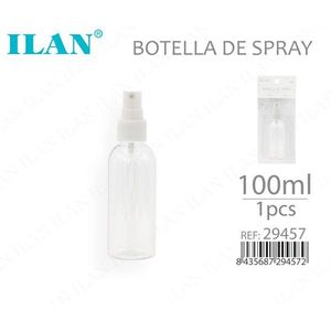 Flacone spray ILAN da 100 ml in plastica trasparente con ugello spray per la pulizia - Product Image 1