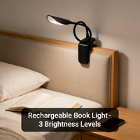 Lampe de lecture à clipser la plus vendue, lampe de lecture rechargeable, lampe de chevet, lampe de lecture rechargeable à 5 LED sans batterie