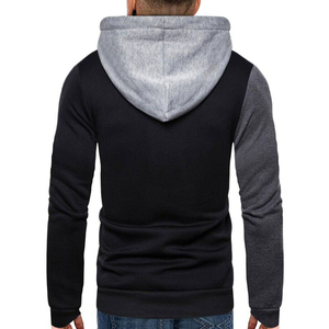 Men's Hoodies <b>Pullover</b> Sweatshirt Color Block Fleece Long Sleeve slim fit Patchwork Casual men <b>jumper</b> gym Hoodie with Pockets - Product Image 2