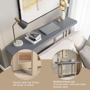 Consolle Artigianale in Ferro Grigio per Ingresso, Divano, Soggiorno, Foyer, Corridoio, Camera da Letto - Product Image 3