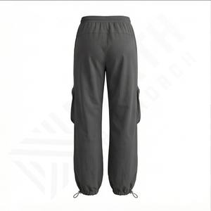 Pantalon baggy pour filles pantalon décontracté à grandes poches pour dames Hip Hop cordon jambe large Streetwear Cargo pantalon pour femmes hiver - Product Image 3