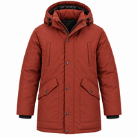 Parka Homme Hiver Couleur Unie Chaude Tendance Coton Décontractée Blouson d'extérieur Doudoune 2026