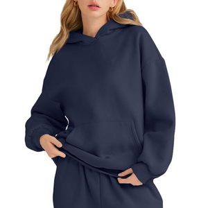 Sudaderas con capucha personalizadas de fábrica para mujer - Cuello alto con cremallera, estilo corto, 100% algodón, antiarrugas y transpirable - Product Image 6
