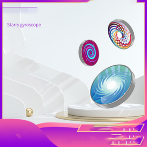 Gyroscope lumineux Galaxy Sky en métal inoxydable, jouet de rotation de bureau, illusion visuelle, anti-stress, jouet sensoriel rotatif - Product Image 5