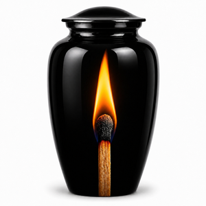 Luxury Premium Bullet Shaped Memorial Picture Sticker with Enamel Memorial Cremation Urn for Adults Human Funeral Ashes - Product Image 4