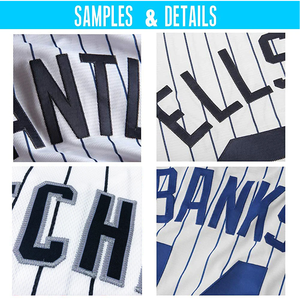 Unisex Hip Hop Button <b>Down</b> Digital Printed Men's Baseball Shirt Striped Stitched Letters Number Custom Baseball Jersey Uniform - Product Image 6