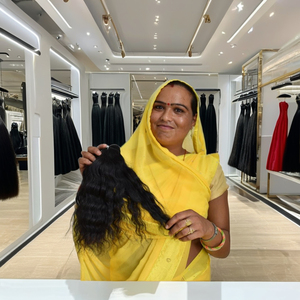 Extensiones de cabello humano virgen de alta calidad con cutícula alineada, cabello negro tejido rizado sedoso - Product Image 1