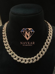 Iced Out 15mm 4 Row 925 <b>Silver</b> 14k Real Gold Plated VVS1 Moissanite Diamond Cuban Link <b>Chain</b> Necklace <b>Men</b> for Formal Wear - Product Image 4