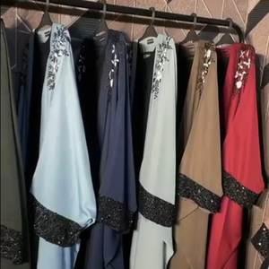 Prix de gros Nouvelle Abaya modeste en mousseline unie simple, Robe islamique de soirée/cérémonie pour femmes musulmanes, Taille personnalisée - Product Image 6