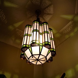 Moroccan Style Brass <b>Lantern</b> Blue Glass Home Decoration Durable Metal <b>Candle</b> Holder - Product Image 2
