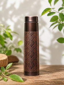 Wholesale Classic Double Wall Portable Disposable Pure <b>Copper</b> <b>Drinking</b> <b>Bottle</b> Supplier - Product Image 5
