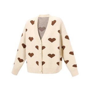 Cardigan en tricot rayé à col en V respirant d'inspiration vintage, boutonné, pour la mode universitaire américaine - Product Image 2