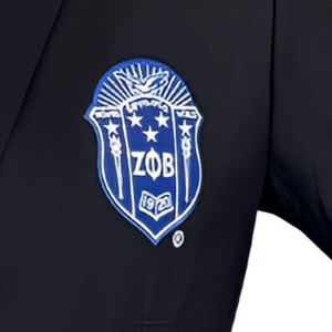 Zeta Phi Beta Black Blazer Women Greek Letter Sorority Formal Jacket Embroidered Crest Tailored Office Wear - Product Image 3