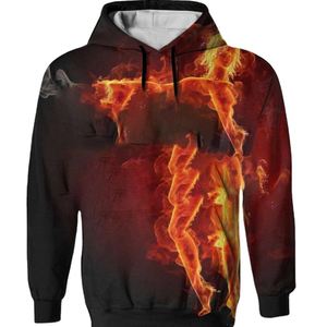 Sweat-shirt à capuche oversize en polaire sublimé pour l'hiver, impression de logo personnalisé, pull unisexe, qualité supérieure, style streetwear - Product Image 3