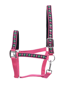 Harnais de cheval en nylon et PP rembourré coloré, réglable, doux, durable, équestre, avec motif, taille et couleur personnalisables - Product Image 3