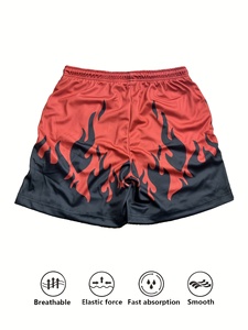 Pantalones Cortos Deportivos para Hombre, Sólidos, con Bolsillo, de Secado Rápido, Tejido Transpirable, Cintura Elástica, Poliéster/Algodón, para Gimnasio, Entrenamiento, Estilo Casual - Product Image 1