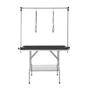 Supporto Pieghevole per Toelettatura Animali Domestici da 46FT per Cani di Taglia Media e Piccola, Stazione Durevole per Toelettatura Cani con Due Bracci e Morsetto per Caricabatterie - Product Image 1