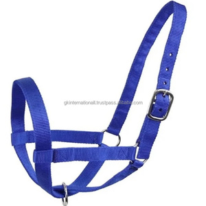 New Personalized design Blue Nylon Horse halter Extra comfort double ply Nylon Webbing Nylon halter for horses - Product Image 3