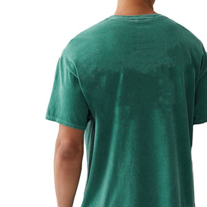 T-shirt col rond 100 % coton épais pour homme, personnalisable avec logo, qualité supérieure, respirant, motif uni avec impression sérigraphiée - Product Image 4