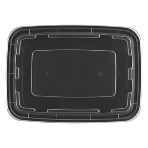 Rectangular Plastic Food <b>Container</b> With Lid Single Compartment BPA Free Simple Design Portable 58oz - Product Image 1
