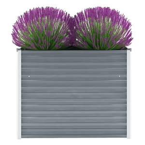 Acier galvanisé 39.4 "x 15.7" x 31.3 "Lit surélevé de jardin en gris Fournitures de jardin - Product Image 1