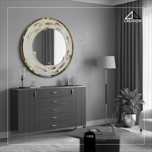 Mueble de Baño Moderno con Marco de Acero Inoxidable con Recubrimiento PVD, Elegante e Irregular - Product Image 2